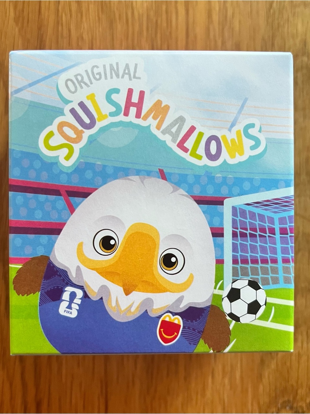 FIFA Squishmallows Eagle Plush – White & Yellow with Blue Jersey
